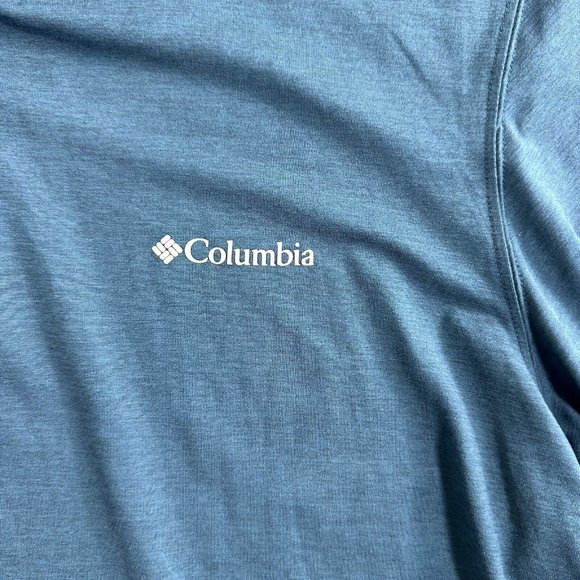 Columbia Omni Wick Mens Size XL Blue Short Sleeve Polo Shirt Outdoor Casual - Picture 4 of 9